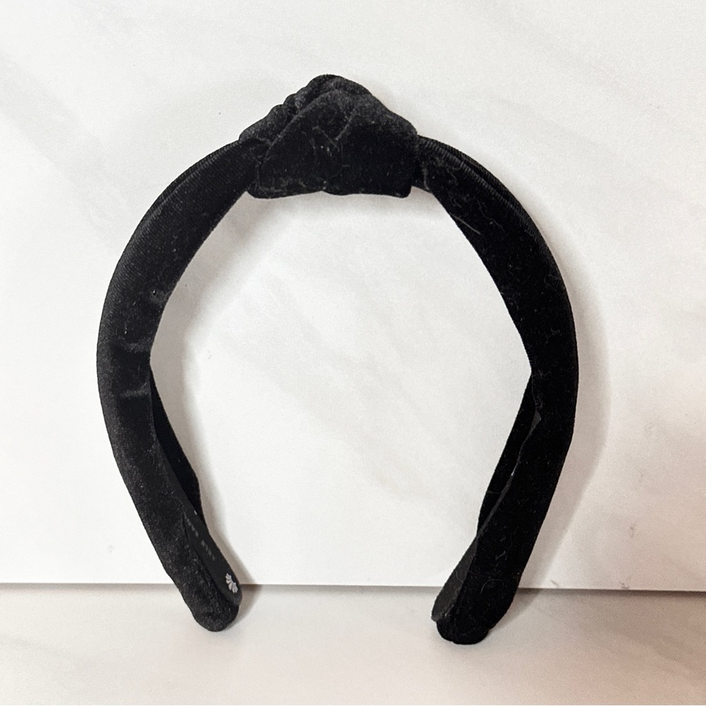 Lele Sadoughi Black Velvet Knotted Headband Thin